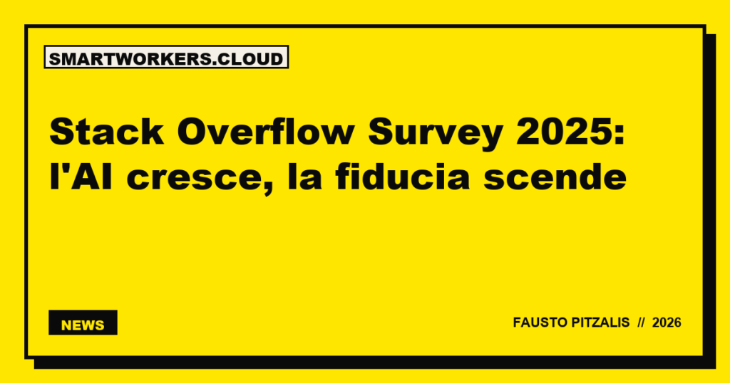 Stack Overflow Survey 2025: l'AI cresce, la fiducia scende